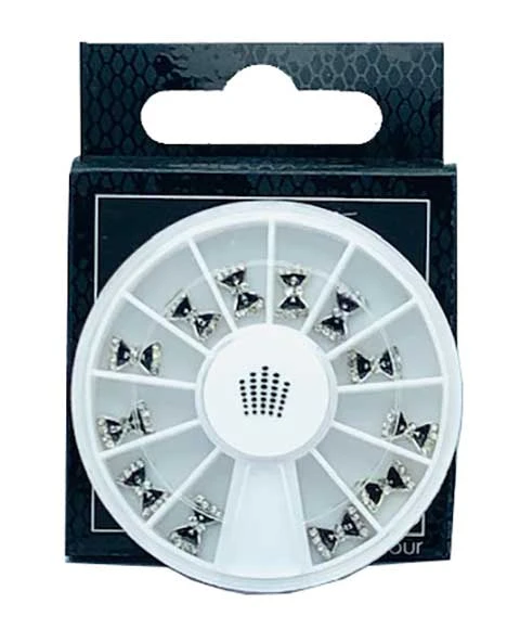 Nail Art Charm Black Tie - Image 4