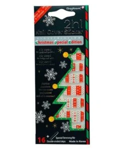 Glossy Blossom 2 In 1 Nail Cover Christmas Sticker