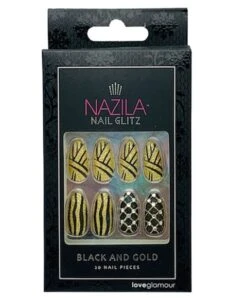 Nail Glitz Love Glamour Black And Gold