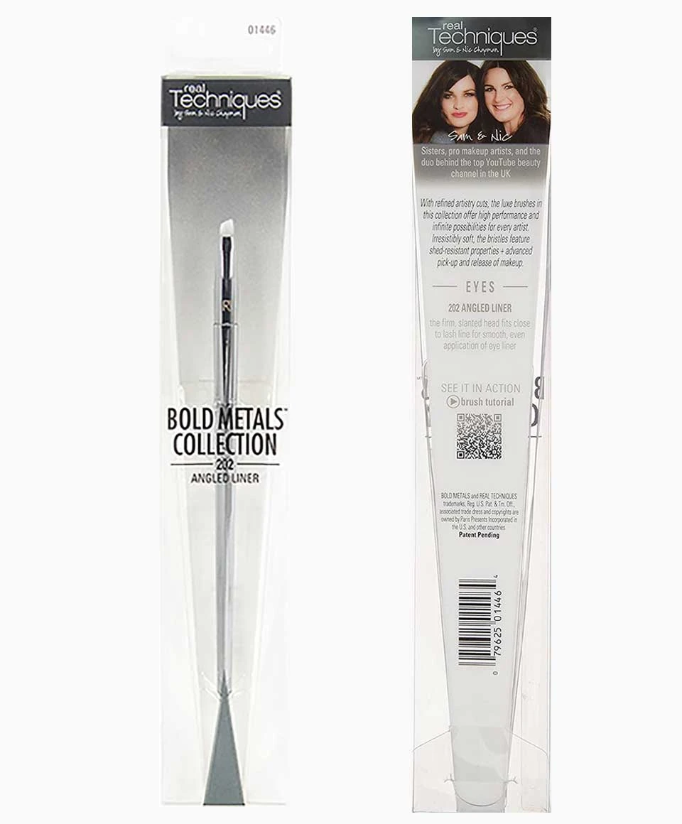 Real Techniques Bold Metals Collection 202 Angled Liner Brush - Image 5